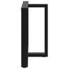 vidaXL Gambe per tavolo da pranzo a forma di T 2 pz nere 90x35x(72-73) cm in acciaio