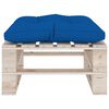 vidaXL Pouf da Giardino su Pallet Cuscino Blu Reale in Legno di Pino