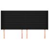 vidaXL Testiera ad Orecchio Nera 163x16x118/128 cm in Tessuto