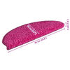 vidaXL Tappetini per scale 15 pz 65x21x4 cm rosa semicircolari grandi
