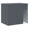 vidaXL Casetta Cani con Tetto Antracite 214x153x181 cm Acciaio Zincato