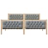 vidaXL Struttura del letto Grigio chiaro 180 x 200 cm Pino massello