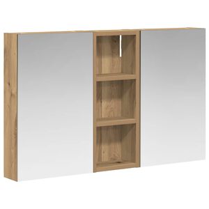 vidaXL Set di Armadi da Bagno con lo scaffale 3 pcs 80 x 10,5 x 50 cm