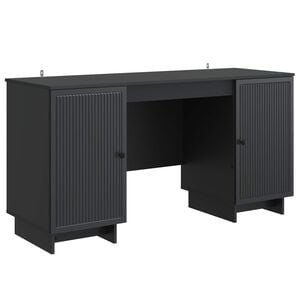 vidaXL Scrivania Nero Legno ingegnerizzato 142,5 x 50 x 75 cm