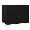 vidaXL Mobile con Lavabo Integrato Nero in Legno Multistrato
