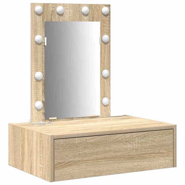 vidaXL Tavolo da Trucco Marrone 60 x 40 x 70 cm Legno multistrato