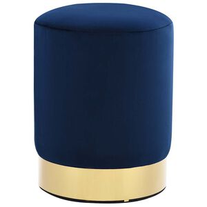 vidaXL Sgabello Blu e Oro in Velluto 28 x 36 cm