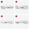 vidaXL Set di divani da esterno 10 pcs Grigio Naturale e Chiaro