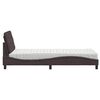 vidaXL Letto con Materasso Marrone Scuro 90x200 cm in Tessuto