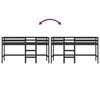 vidaXL Letto Soppalco con Scala Bambini Nero 80x200cm Massello Pino