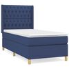 vidaXL Giroletto a Molle con Materasso Blu 100x200 cm in Tessuto