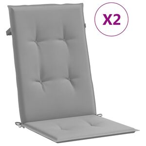vidaXL Cuscini per Sedie 2 pz Grigi 120x50x3 cm in Tessuto
