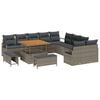 vidaXL Set Divano da Giardino 13 pz 12-Numero di posti Grigio