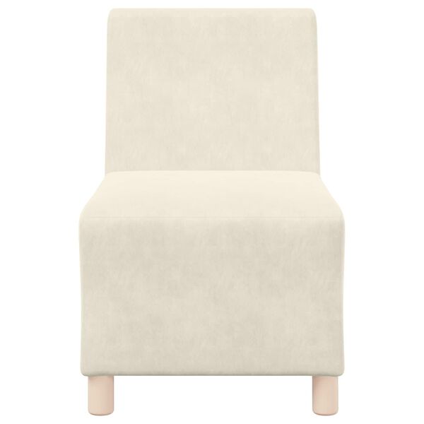 vidaXL Unit&agrave; di Divano Modulare Senza Braccioli 2 pcs Crema