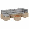 vidaXL Set Divano da Giardino 8 pz Beige Poly Rattan