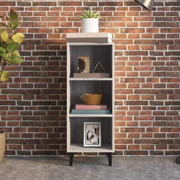 vidaXL Credenza Grigio Sonoma 34,5x32,5x90 cm in Legno Multistrato