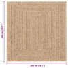 vidaXL Tappeto ZIZUR Beige 240x240 cm Aspetto Iuta Interni ed Esterni