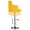 vidaXL Sedie da Bar 2 pz Giallo Senape in Tessuto