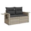 vidaXL Set Divano Giardino 10 pz con Cuscini Grigio Chiaro Polyrattan