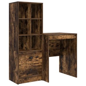 vidaXL Scrivania Rovere fum&eacute; 105,5 x 50 x 127 cm 2 pz