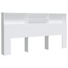 vidaXL Testiera con Contenitore Bianco 200x19x103,5 cm