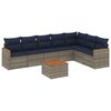 vidaXL Set Divani da Giardino 8 pz con Cuscini Grigio in Polyrattan