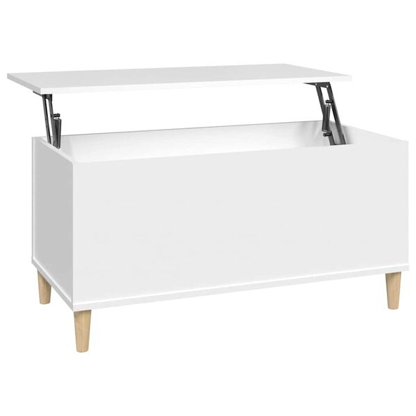 vidaXL Tavolino da Salotto Bianco 90x44,5x45 cm in Legno Multistrato