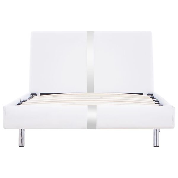 vidaXL Giroletto senza Materasso Bianco in Similpelle 90x200 cm