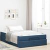 vidaXL Struttura letto con materasso con materasso 2 pcs Blu Tessuto