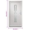 vidaXL Porta Ingresso Bianca 98x190 cm in PVC