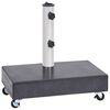 vidaXL Base per Ombrellone Nera 45x25x8,3 cm in Granito