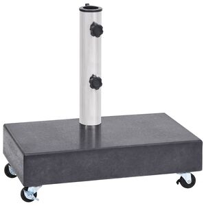 vidaXL Base per Ombrellone Nera 45x25x8,3 cm in Granito