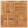 vidaXL Piano del Tavolo Legno Massello di Teak Quadrato 80x80x2,5 cm