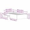 vidaXL Telaio del letto con cassetti Rovere nero 100 x 200 cm
