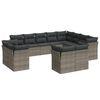 vidaXL Set Divani da Giardino 12 pz con Cuscini Grigio in Polyrattan