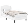 vidaXL Struttura del letto con testiera Bianco 90 x 200 cm Similpelle