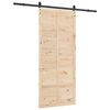 vidaXL Porta scorrevole Marrone 100 x 208 cm Pino massello