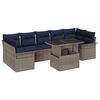 vidaXL Set Divano da Giardino 8 pcs Grigio Rattan in Polipropilene