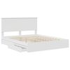 vidaXL Letto con Contenitore Bianco 160 x 200 cm Legno multistrato