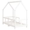 vidaXL Giroletto per Bambini Bianco 70x140cm in Legno Massello di Pino