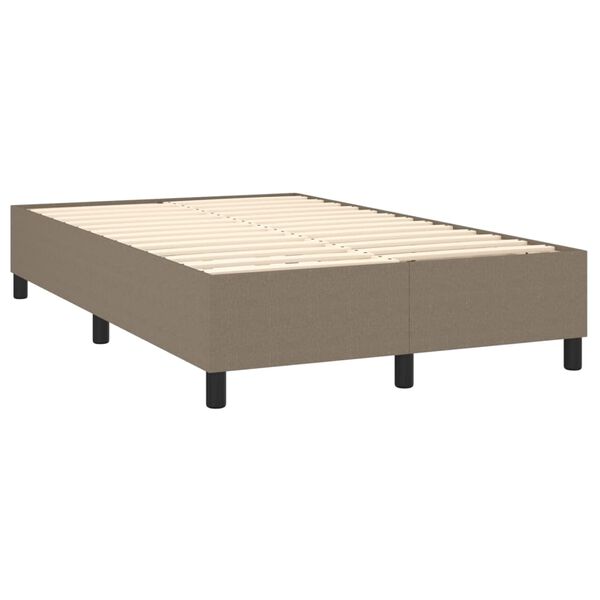 vidaXL Struttura Letto a Rete a Molle Tortora 120x200 cm Tessuto