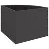 vidaXL Vaso d'angolo Nero 45 x 45 x 35 cm Acciaio
