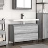 vidaXL Mobile Lavabo da Bagno con Cassetti Grigio Sonoma 90x34,5x60 cm