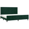 vidaXL Giroletto senza Materasso Verde Scuro 200x200 cm in Velluto