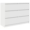 vidaXL Credenza Bianca 100x35x76 cm in Legno Multistrato