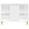 vidaXL Mobile Lavabo Bianco Lucido 80x33x60 cm in Legno Multistrato