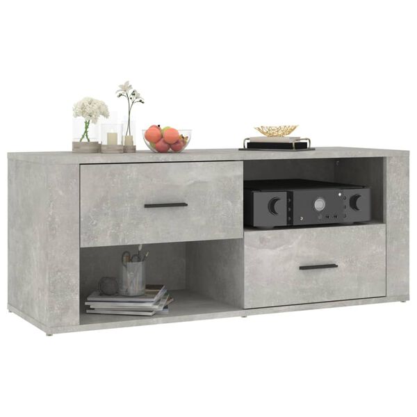 vidaXL Mobile per TV Grigio Cemento 100x35x40 cm Legno Multistrato