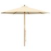 vidaXL Ombrello da giardino &Oslash; 300 x 248 cm Legno di Eucalipto Massello