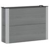 vidaXL Letto rialzato da giardino Grigio 100 x 30 x 72 cm alluminio