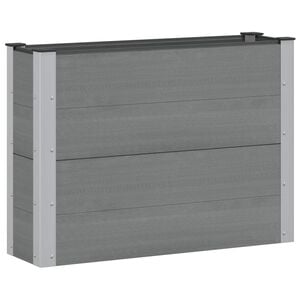 vidaXL Letto rialzato da giardino Grigio 100 x 30 x 72 cm